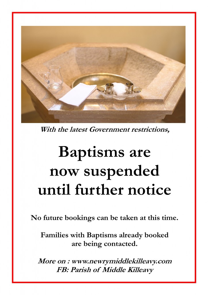 Baptisms Suspended