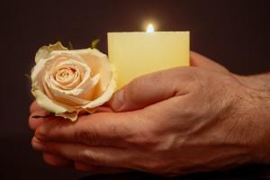 Candle & Rose