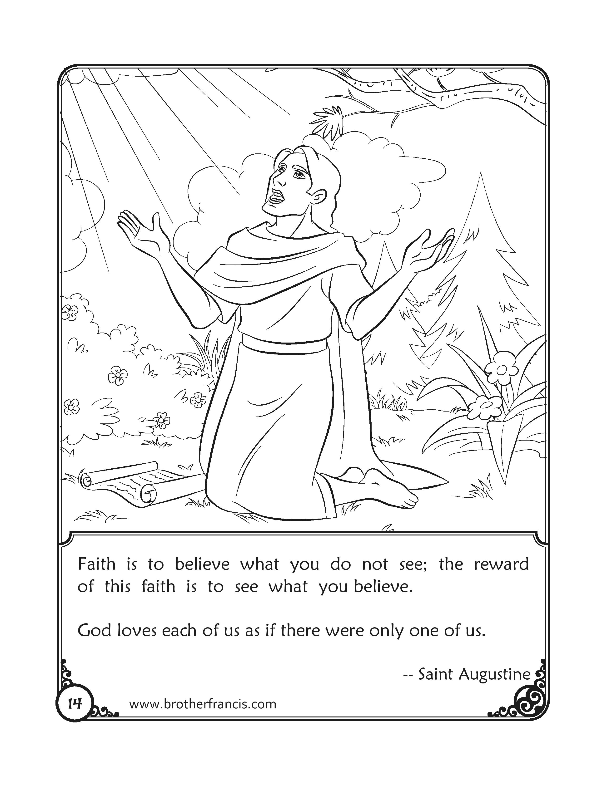 Colouring Page_saint-augustine-quotes-coloring-page-brother-francis-page-001