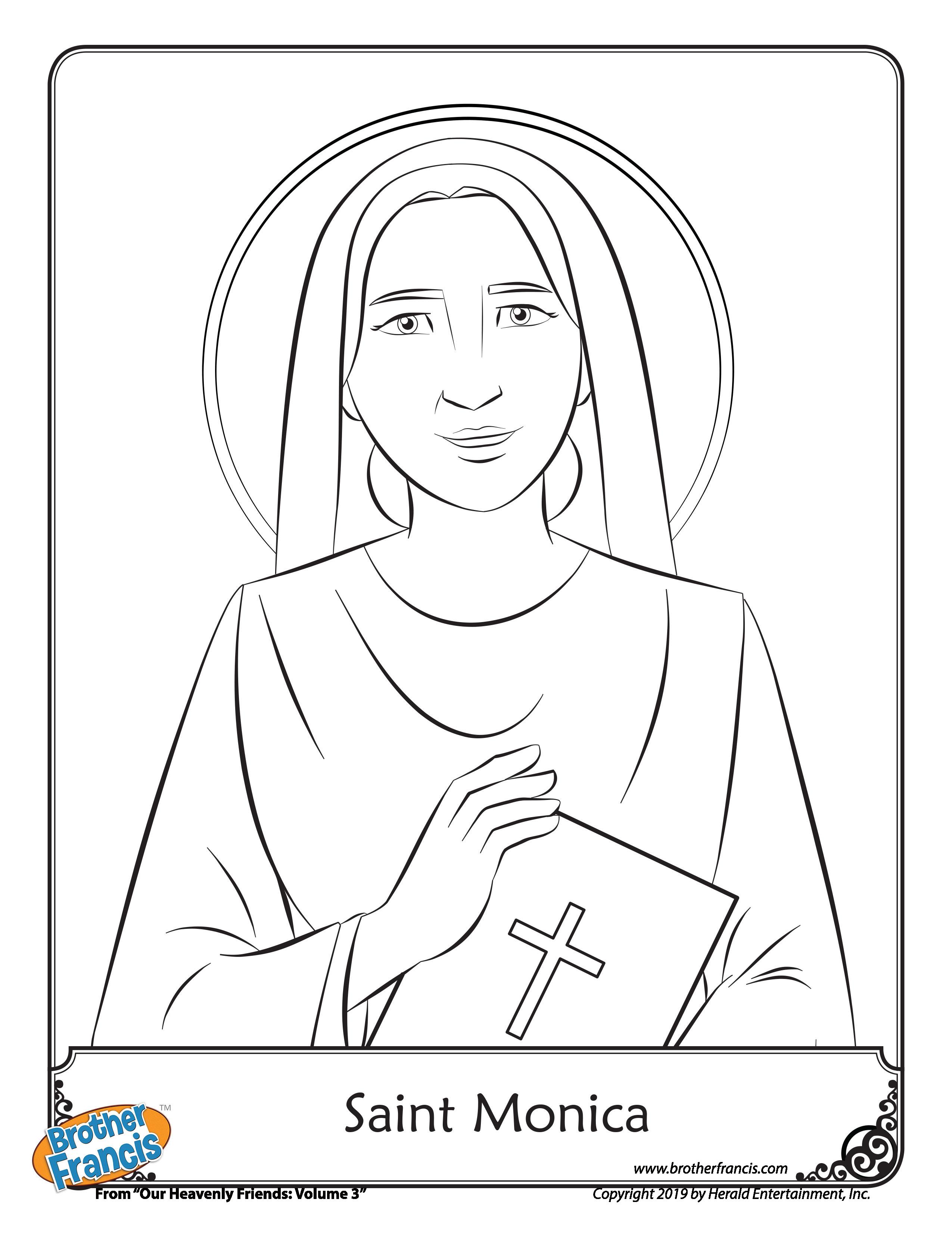 Colouring Page_saint-monica-coloring-page-brother-francis-page-001